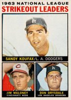 1964 Topps #5 N.L. Srikeout Leaders Baseball Card