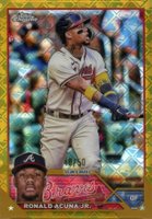 2023 Topps Chrome Logofractor Edition #39 Ronald Acuna Jr. Gold Refractor Baseball Card
