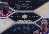 2008 Upper Deck Black Dual Autographs #DA-JB Kobe Bryant/Michael Jordan Basketball Card