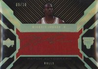 2007 Upper Deck Black Patches Autographs #PMAMJ Michael Jordan Gold Basketball Card