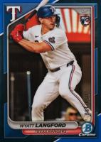 2024 Bowman Chrome #71 Wyatt Langford Blue Refractor Baseball Card