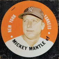 1967 Topps Test Discs # Mickey Mantle Baseball Card