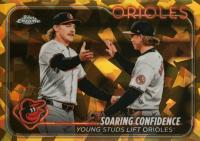 2024 Topps Chrome Sapphire Update Series #285 Gunnar Henderson/Jackson Holliday Gold Baseball Card