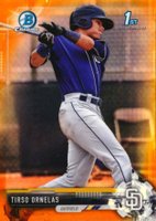 2017 Bowman Chrome Prospects #BCP187 Tirso Ornelas Orange Refractor Baseball Card