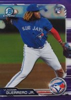 2019 Bowman Chrome #73 Vladimir Guerrero Jr. Purple Refractor Baseball Card