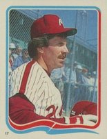 1985 Fleer Star Stickers #17 Mike Schmidt Baseball Card