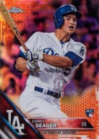 2016 Topps Chrome #150 Corey Seager Orange Refractor Baseball Card