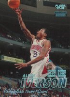 1997 Fleer #3 Allen Iverson Tiffany Basketball Card