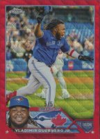 2023 Topps Chrome #50 Vladimir Guerrero Jr. Red Wave Refractor Baseball Card