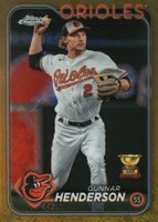 2024 Topps Chrome Logofractor Edition #36 Gunnar Henderson Gold Refractor Baseball Card