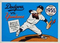 1970 Fleer World Series #52 1955 Dodgers vs. Yankees Baseball Card