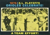 1971 Topps #198 Orioles Celebrate A Team Effort! Baseball Card