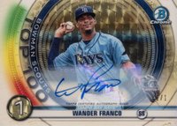 2020 Bowman Chrome Scouts' Top 100 #BTP1 Wander Franco Autograph-Superfractor 1/1 Baseball Card