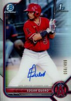 2022 Bowman Chrome Prospect Autographs #CPAEQ Edgar Quero Refractor Baseball Card