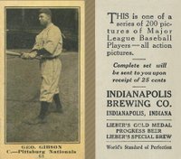 1916 Indianapolis Brewing #68 Geo. Gibson Baseball Card