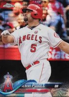 2018 Topps Chrome #45 Albert Pujols Prism Refractor Baseball Card