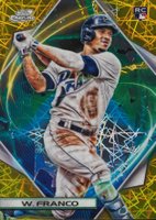 2022 Topps Cosmic Chrome #1 Wander Franco Gold Interstellar Refractor Baseball Card
