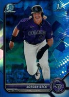 2022 Bowman Draft Chrome Sapphire Edition #BDC34 Jordan Beck Baseball Card