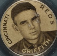 1910 Sweet Caporal Pins # Clark Griffith Small Letters Baseball Card