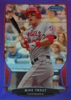 2013 Bowman Chrome #50 Mike Trout Purple Refractor Baseball Card
