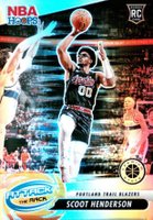 2023 Panini Hoops Premium Stock Attack the Rack #6 Scoot Henderson Silver Prizm Basketball Card