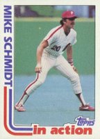 1982 Topps #101 Mike Schmidt In Action Baseball Card
