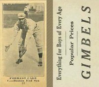 1916 Gimbels #25 Forrest Cady Baseball Card