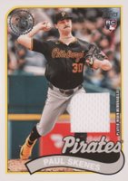 2024 Topps Update 1989 Topps Baseball Relics #PS Paul Skenes Baseball Card