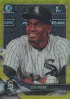 2018 Bowman Prospects Chrome #21 Luis Robert Canary Yellow Refractor Baseball Card