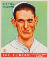 1933 Goudey #82 Dibrell Williams Baseball Card