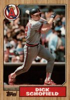 1987 Topps Tiffany #502 Dick Schofield Baseball Card