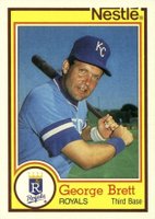 1984 Nestle Dream Team Hand Cut #3 George Brett Baseball Card
