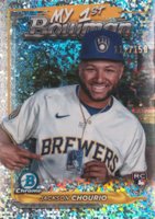 2024 Bowman Chrome My 1st Bowman #M1B15 Jackson Chourio Mini Diamond Refractor Baseball Card