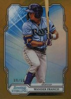 2019 Bowman Sterling #BPR31 Wander Franco Gold Refractor Baseball Card