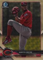 2018 Bowman Draft #BDC58 Hunter Greene Chrome-Superfractor 1/1 Baseball Card