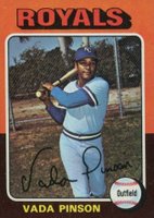 1975 Topps Mini #295 Vada Pinson Baseball Card