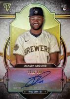 2024 Topps Triple Threads Rookie Autographs #CHO Jackson Chourio Baseball Card
