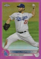 2022 Topps Chrome #183 Clayton Kershaw Pink Refractor Baseball Card