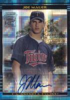 2002 Bowman Chrome #391 Joe Mauer Autographed-Xfractor Baseball Card