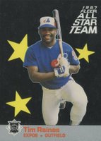 1987 Fleer All-Stars #12 Tim Raines Baseball Card