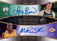 2005 SP Signature Dual Authentic Signature #DS-BK Larry Bird/Magic Johnson Basketball Card
