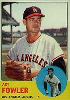 1963 Topps #454w Art Fowler Card # on white background Baseball Card