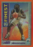1995 Finest Mystery #M13 Larry Johnson Bordered Test Refractor Basketball Card