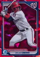 2024 Bowman Sapphire Edition Chrome Prospects #BCP23 Dylan Crews Red Baseball Card
