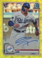 2020 Bowman Chrome Rookie Autographs #CRAGL Gavin Lux Yellow Refractor Baseball Card