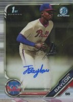 2019 Bowman Draft Chrome Draft Picks Autograph #CDAJB Jamari Baylor Baseball Card