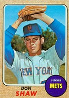 1968 Topps #521 Don Shaw Baseball Card