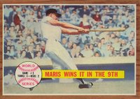 1962 Topps #234 World Series Game #3 Maris Wins It In the 9th Baseball Card
