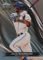 2024 Topps Chrome Black #82 Julio Rodriguez Refractor Baseball Card