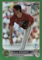 2022 Topps 1st Edition #21 Shane Bieber Green Baseball Card